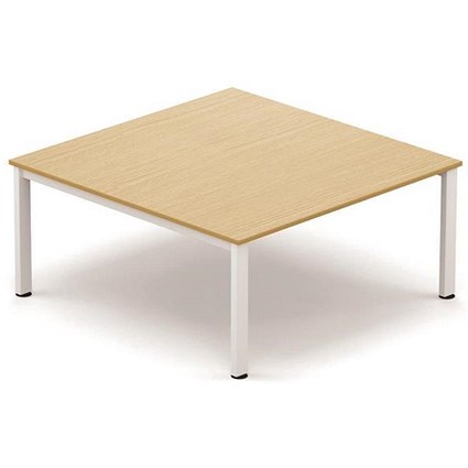 Sonix Meeting Table / White Legs / 1600mm / Oak