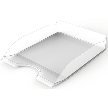 Durable Basic Stackable Letter Tray, Document Paper File, A4+, Clear, Pack of 6