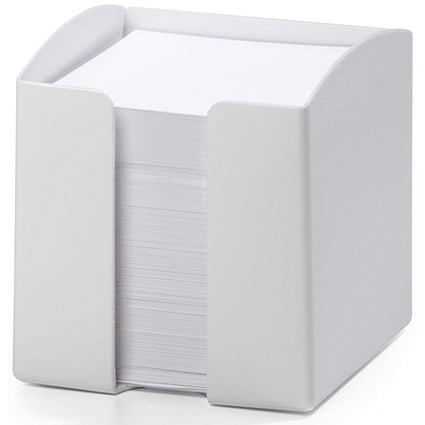 Durable Trend Note Box Cube and 800 Sheet Memo Pad, White, Pack of 6 ...