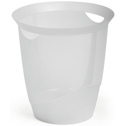 Durable Trend Plastic Waste Recycling Bin, 16 Litre, Transparent, Pack of 6