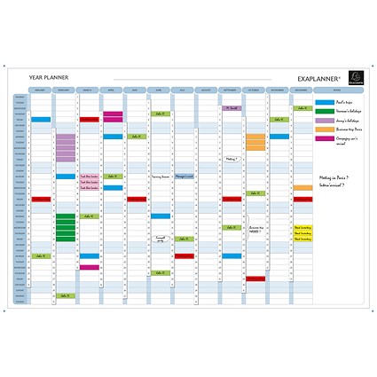 Exacompta Perpetual Magnetic Yearly Planner - 900x50x590mm