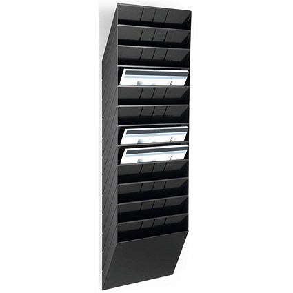 Durable FlexiBoxx 12 Pocket A4 Literature Holder, Landscape, Black Durable FlexiBoxx 12 Pocket A4 Literature Holder, Landscape, Black