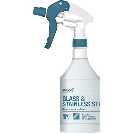 PVA Empty Trigger Spray Bottle for Glass & Stainless Steel Cleaner