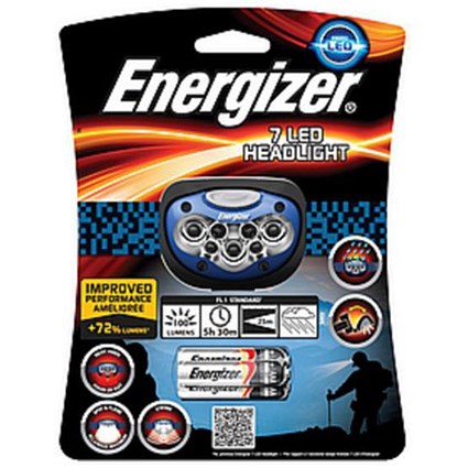 Energizer Pro Advanced Headlight Torch 7 LED Pivot Head