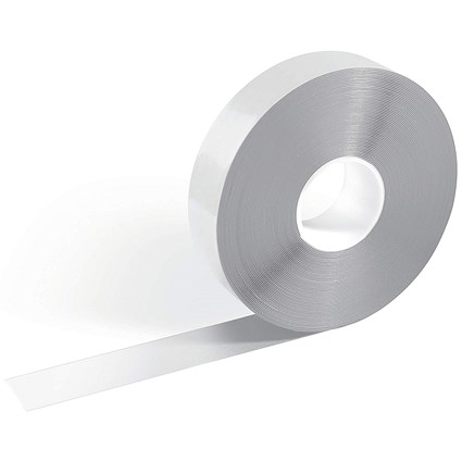 Durable Duraline Strong Slip-Resistant Floor Marking Tape, 50mm x 30m, White