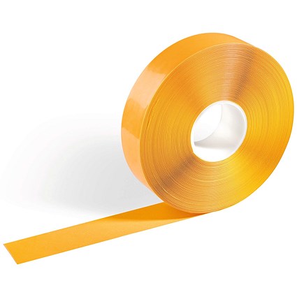 Durable Duraline Strong Slip-Resistant Floor Marking Tape, 50mm x 30m, Yellow