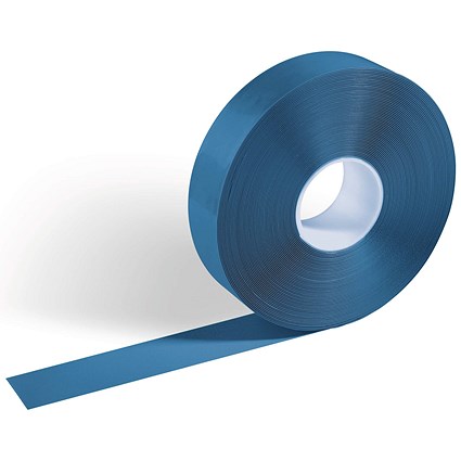 Durable Duraline Strong Slip-Resistant Floor Marking Tape, 50mm x 30m, Blue