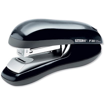 Rapid F30 Flat Clinch Stapler Half Strip ABS 26/6 Throat 55mm Black