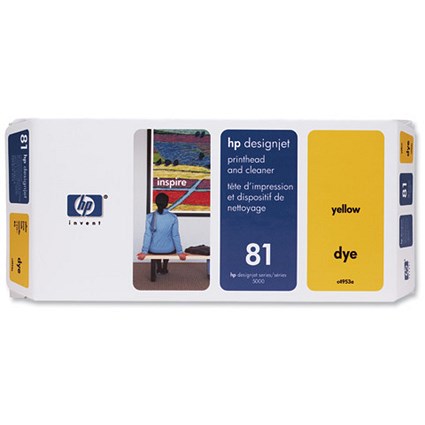 HP 81 Yellow Dye Printhead and Printhead Cleaner