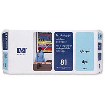 HP 81 Light Cyan Dye Printhead and Printhead Cleaner