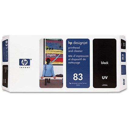 HP 83 Black UV Printhead and Printhead Cleaner