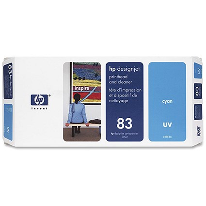 HP 83 Cyan UV Printhead and Printhead Cleaner