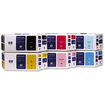 Hewlett Packard [HP] No. 81 Dye Value Pack Printhead and Inkjet Cartridge 680ml Light Magenta Ref C4995A