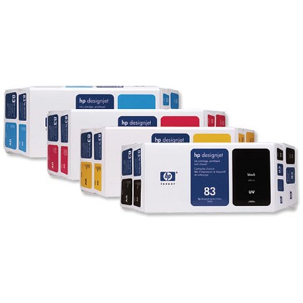 Hewlett Packard [HP] No. 83 Value Pack Printhead and Inkjet Cartridge UV 680ml Yellow Ref C5003A