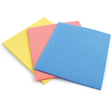 5 Star Sponge Cloths Cellulose, Assorted, Pack of 18