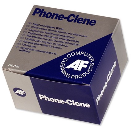 AF Phone-Clene Cleaning Wipes for Telephone Bactericidal [Pack 100]