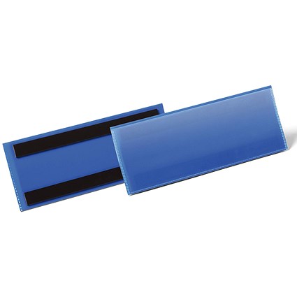 Durable Magnetic Ticket Holder Document Pockets, 210 x 74mm, Blue, Pack of 50 Durable Magnetic Ticket Holder Document Pockets, 210 x 74mm, Blue, Pack of 50