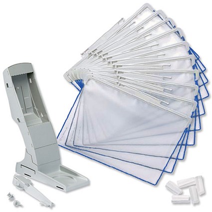 Tarifold Office Display Extension Kit of 1 Wall Unit 1 Base with 10 Pockets A4 Blue