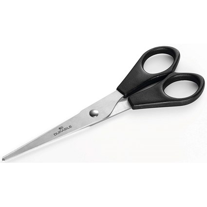 Durable Stainless Steel Multi Purpose Ergonomic Office Paper Scissors, 152mm, Black