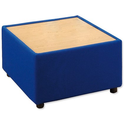 Trexus Modular Reception Table with Upholstered Sides W620xD620xH370mm Blue