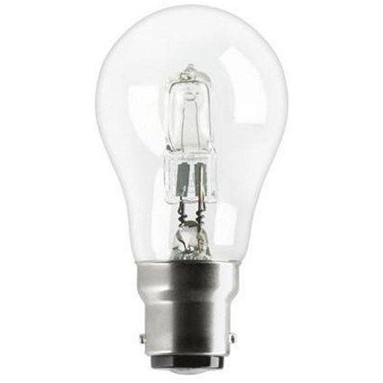 GE Bulb Halogen 77W B22d GLS Bayonet Fitting Energy Saving Dimmable Clear