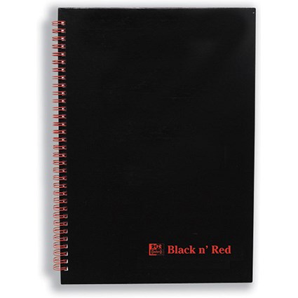 Black n Red Notebook Smart Ruled Wirebound 90gsm A4