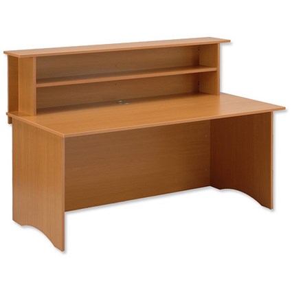 Trexus Reception Desk with Counter Box W1600xD800xH1116mm Beech