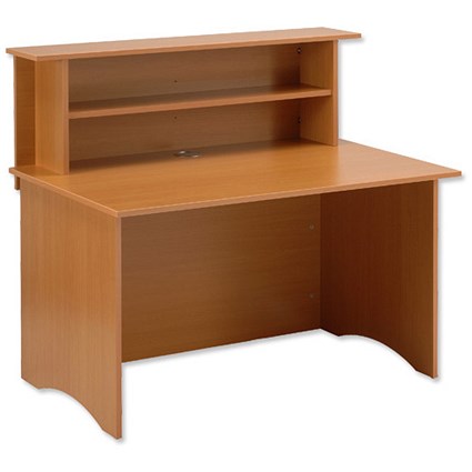 Trexus Reception Desk with Counter Box W1200xD800xH1116mm Beech