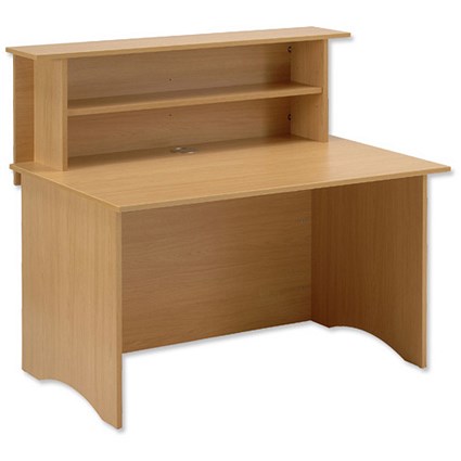 Trexus Reception Desk with Counter Box W1200xD800xH1116mm Oak