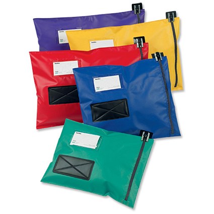 Versapak Mailing Pouch Durable PVC-coated Nylon 355x470mm Red