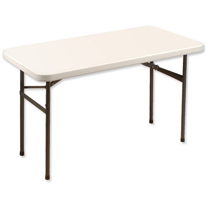 Trexus Folding Table Rectangular Capacity 500kg W1219xD610xH743mm Grey