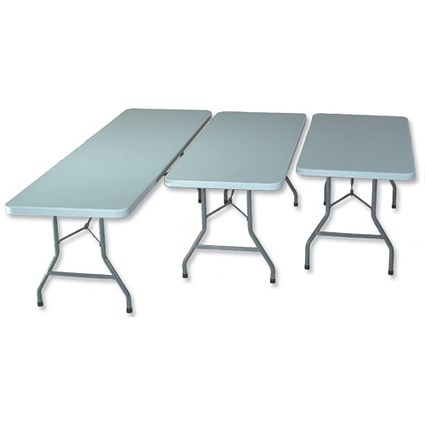 Trexus Folding Table Rectangular Capacity 500kg W1829xD762xH743mm Grey