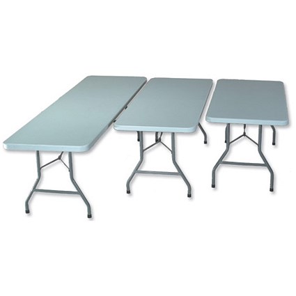 Trexus Folding Table Rectangular Capacity 500kg W2438xD762xH743mm Grey