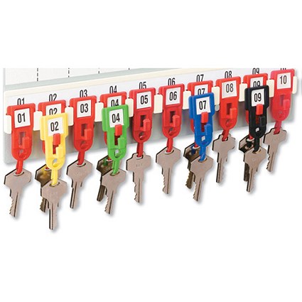Helix Premium Key Hangers Assorted Colours Ref W23100 [Pack 100]