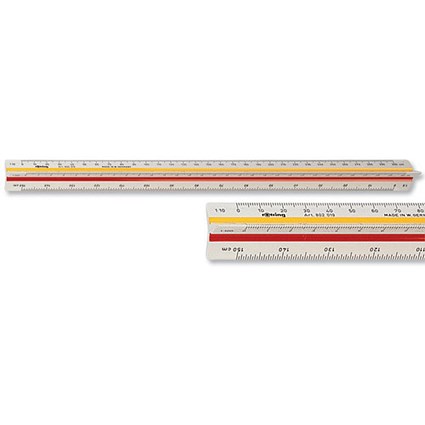 Rotring Triangular Reduction Scale Ruler / DIN ISO 5455 Engineer from 5-1 to 1-500