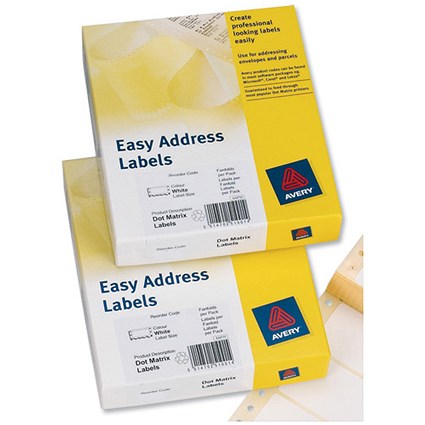 Avery Easy Address Labels 102x49mm Ref EAL03 [300 Labels]