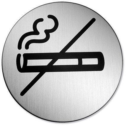 Durable No Smoking Pictogram Sign Stainless Steel