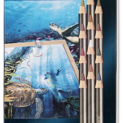Derwent Graphitint Pencils Extra Hard Water-softenable Assorted Colours [Pack 12]