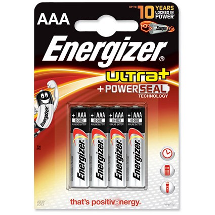 Energizer UltraPlus Battery Alkaline LR03 1.5V AAA [Pack 4]