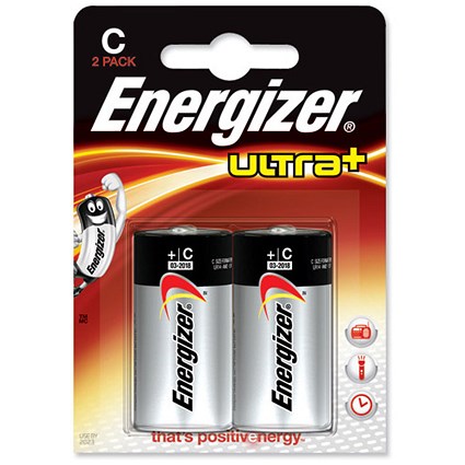 Energizer UltraPlus Battery Alkaline LR14 1.5V C [Pack 2]