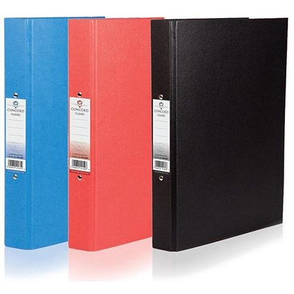Concord Classic Ring Binder / A4 / 25mm Capacity / Assorted / Pack of 10