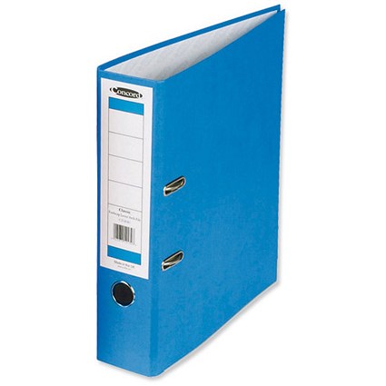 Concord Classic Foolscap Lever Arch Files / Printed Lining / 70mm Spine / Blue / Pack of 10