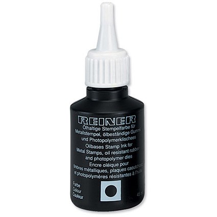 Reiner Metal Stamp Ink 45ml Black