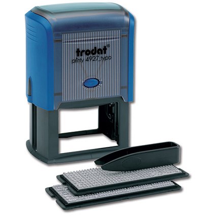Trodat 4927 Printy Typo D-I-Y Stamp Kit / Ink, Tweezers & Lettering 3mm 4mm / 8 Lines of Text