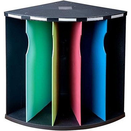Exacompta The Corner Ergonomic 5 Sections Sorter, Multicoloured