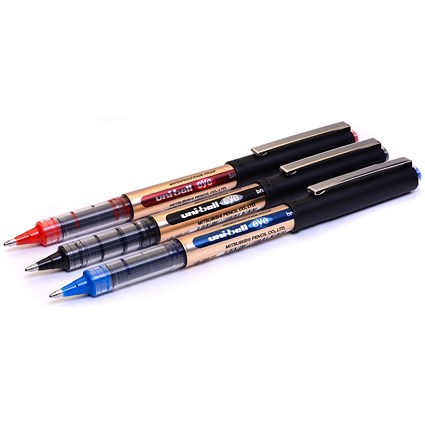 Uni-Ball EYE Broad UB-150-10 Rollerball Pen 1.0mm Tip Blue (Pack 12) -