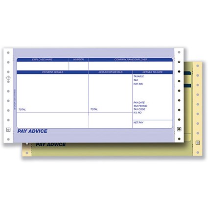 Communisis Pegasus Compatible Pay Advice 2 Part W241xH102mm [Box 1000]