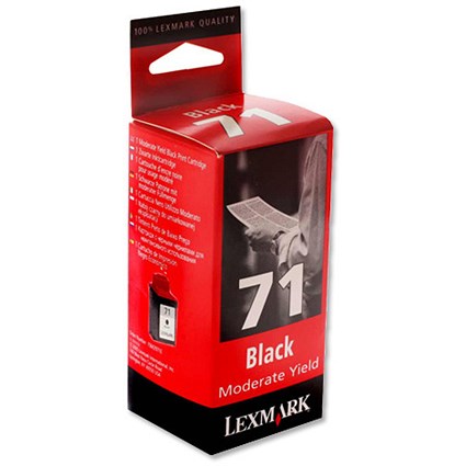 Lexmark No. 71 Inkjet Cartridge Page Life 225pp Black Ref 15M2971E/15MX971E