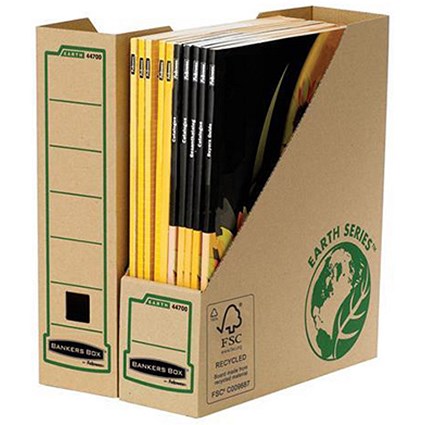 Fellowes Bankers Box Earth Magazine File / Recycled / Self-Assembly / A4+ / Pack of 20