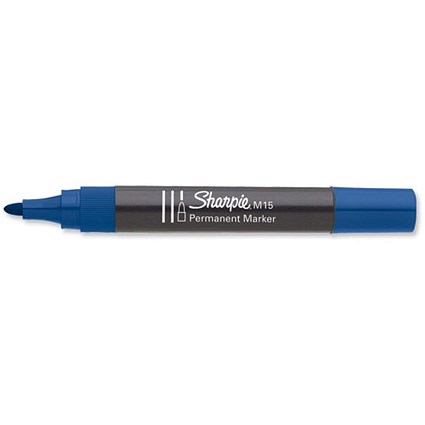 Sharpie M15 Permanent Marker / Bullet Tip / Blue / Pack of 12